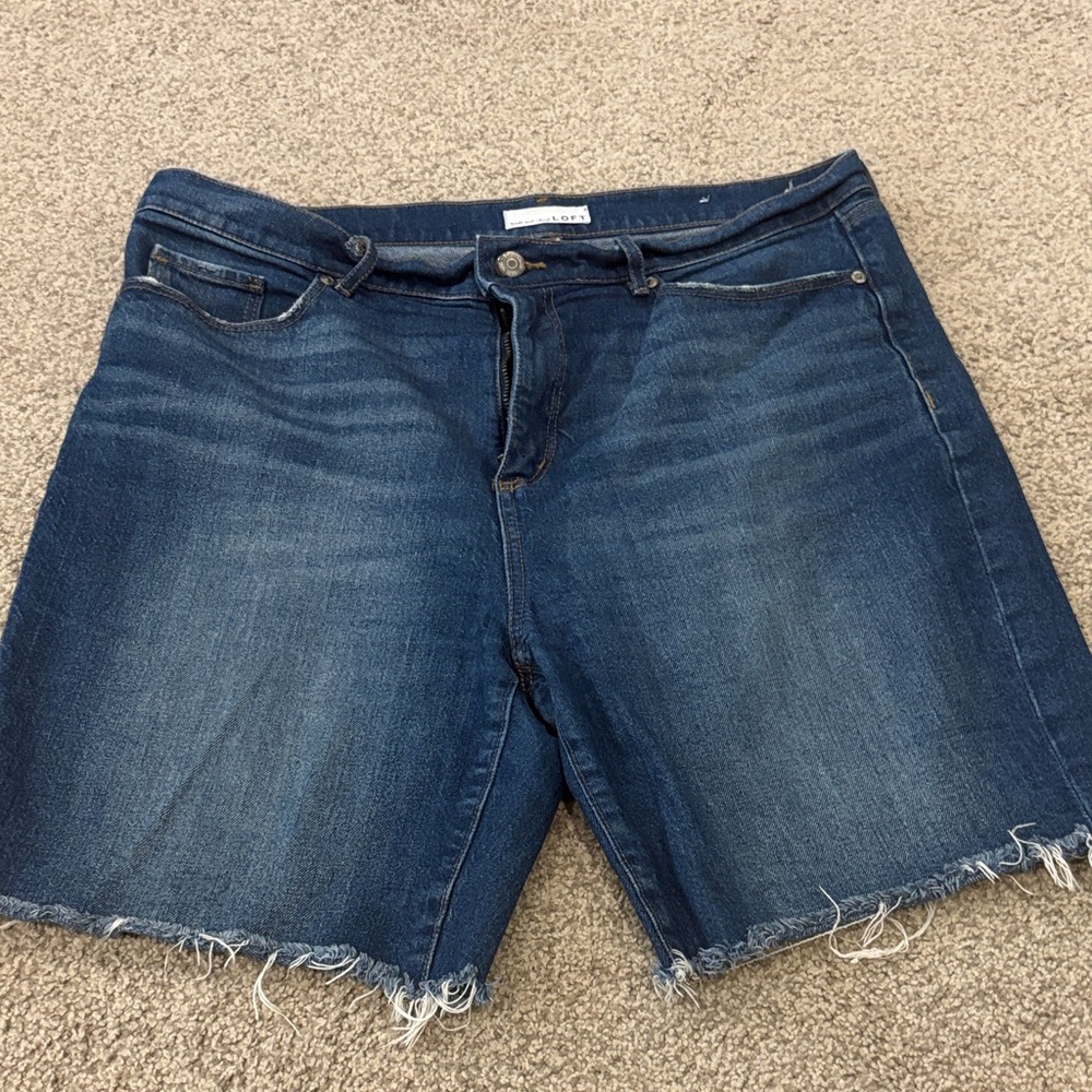 LOFT Dark Blue Jean Shorts